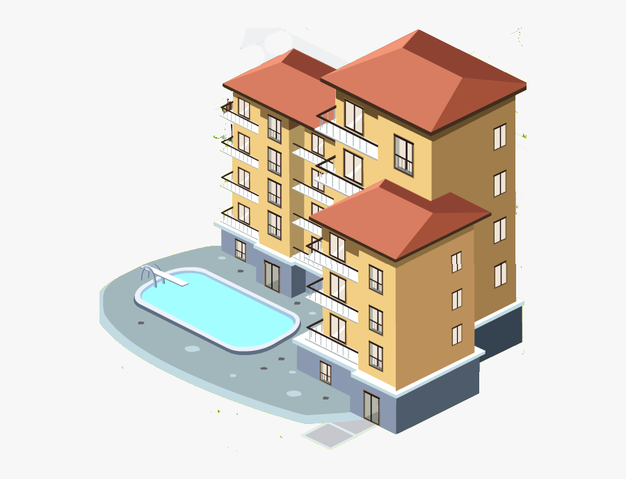 Apartment Complex - My City Life Facebook, Transparent Clipart