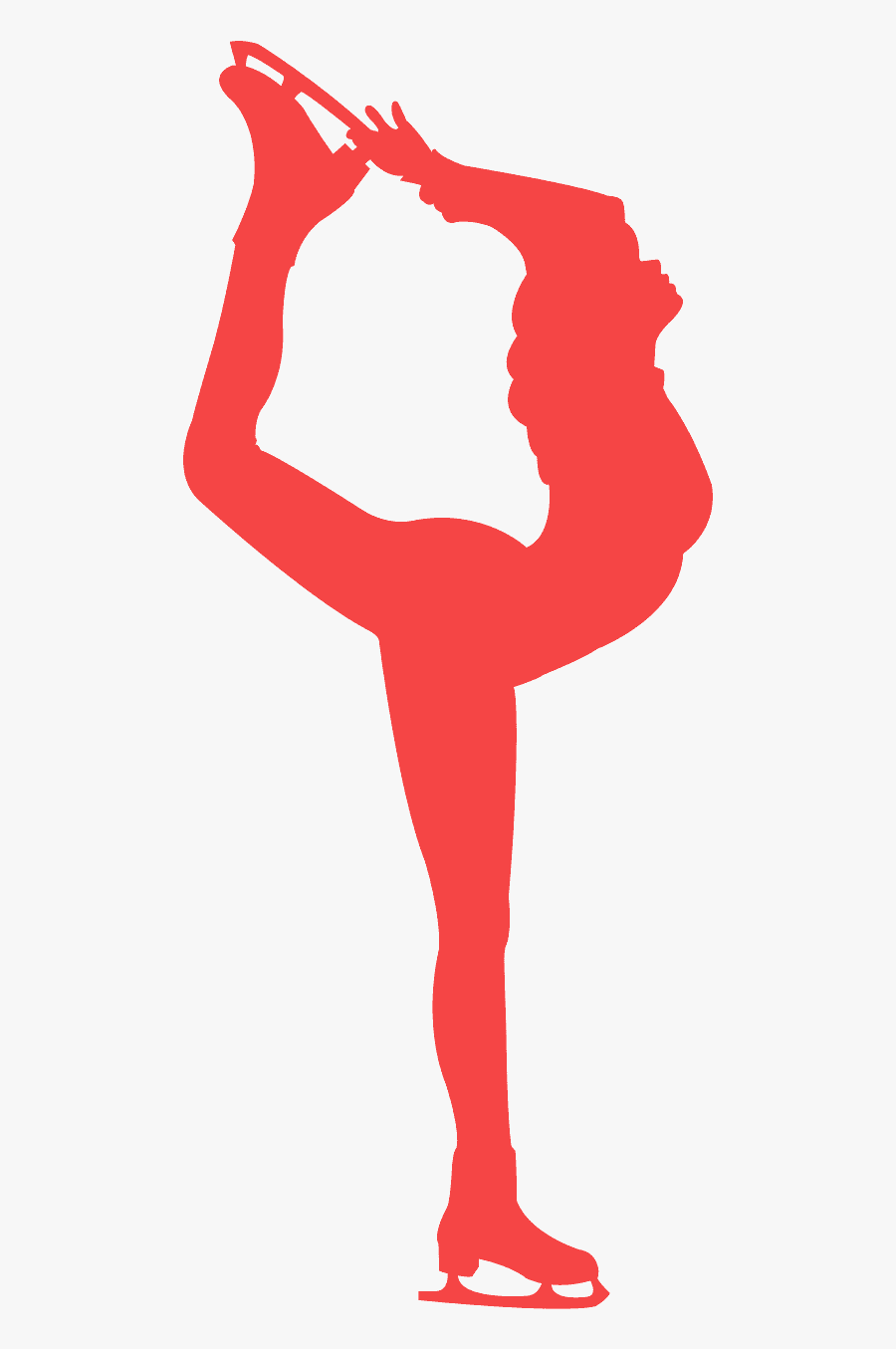 Figure Skating Blue Silhouette, Transparent Clipart