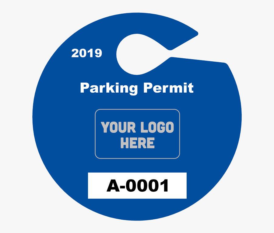 Circle Hang Tag Parking Permit With Your Logo - Circle, Transparent Clipart