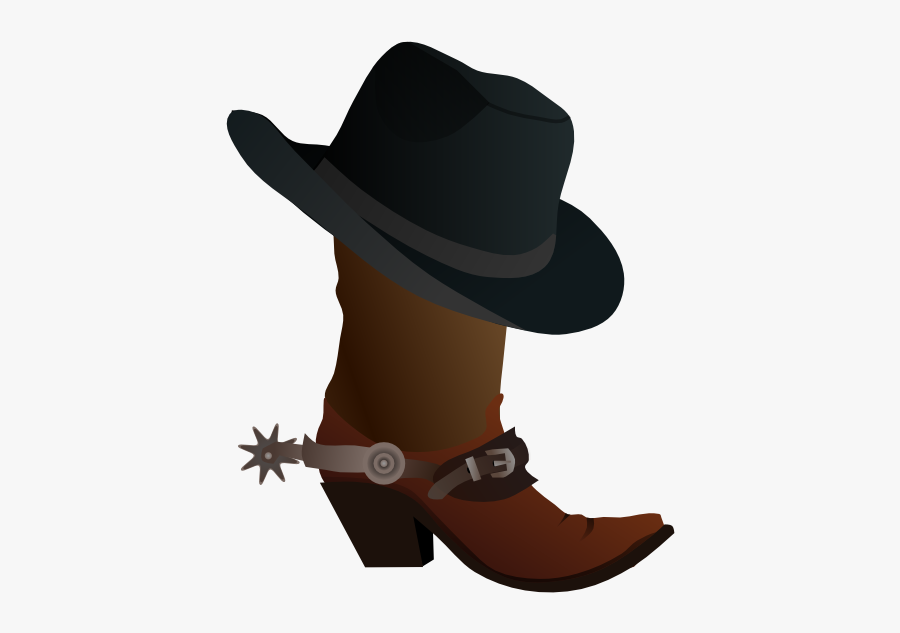 Silhouette Cowboy Boot Png, Transparent Clipart