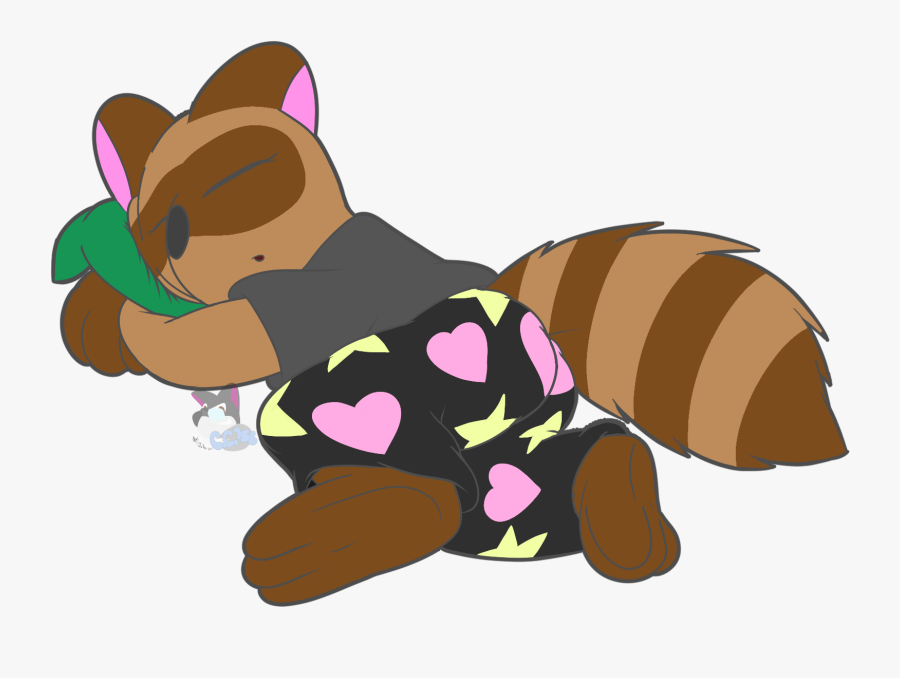 Sleepy In Her Jammies - Cartoon, Transparent Clipart