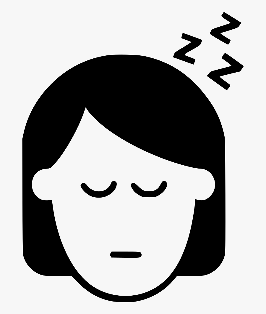 Sleepy Woman Line - Fever Icon, Transparent Clipart