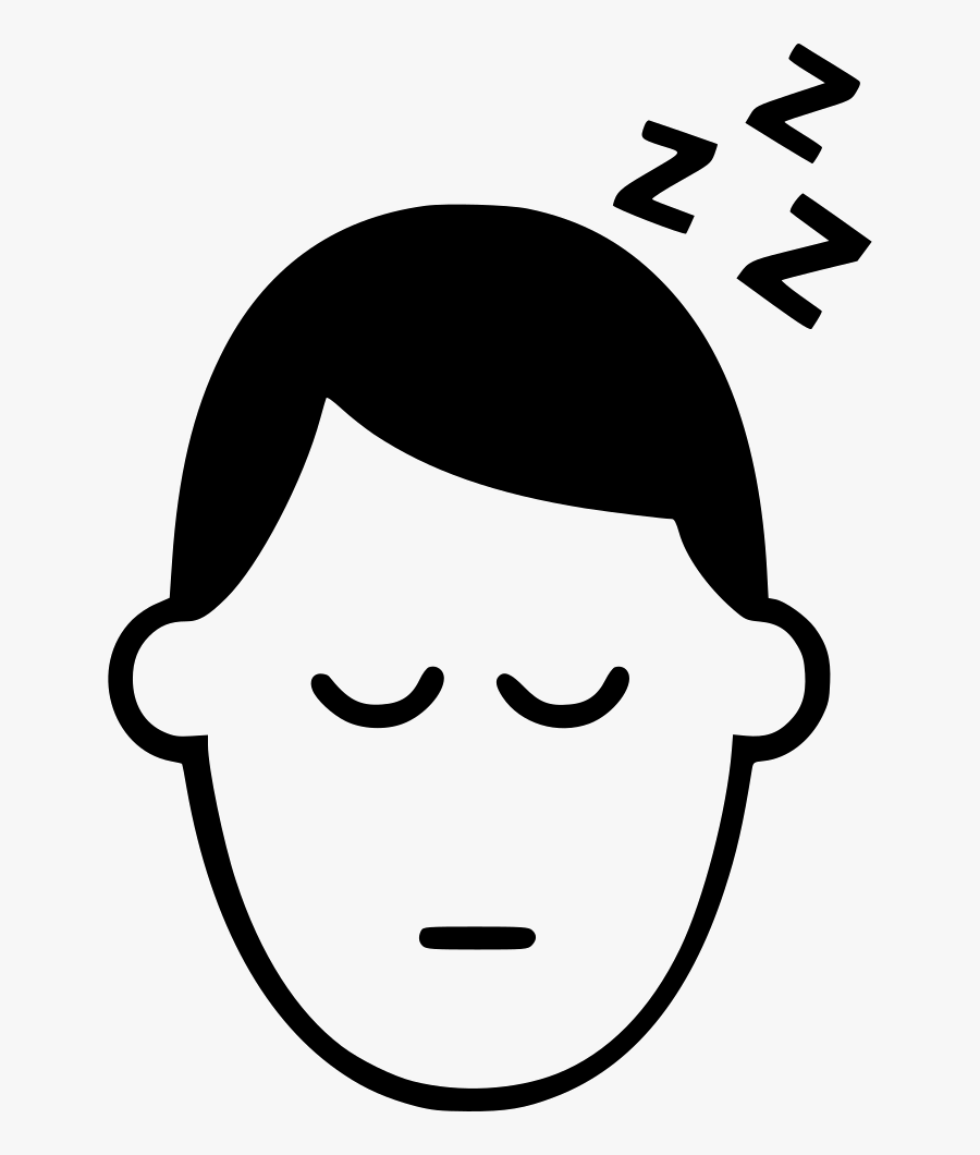 Sleepy Man Line - Portable Network Graphics, Transparent Clipart