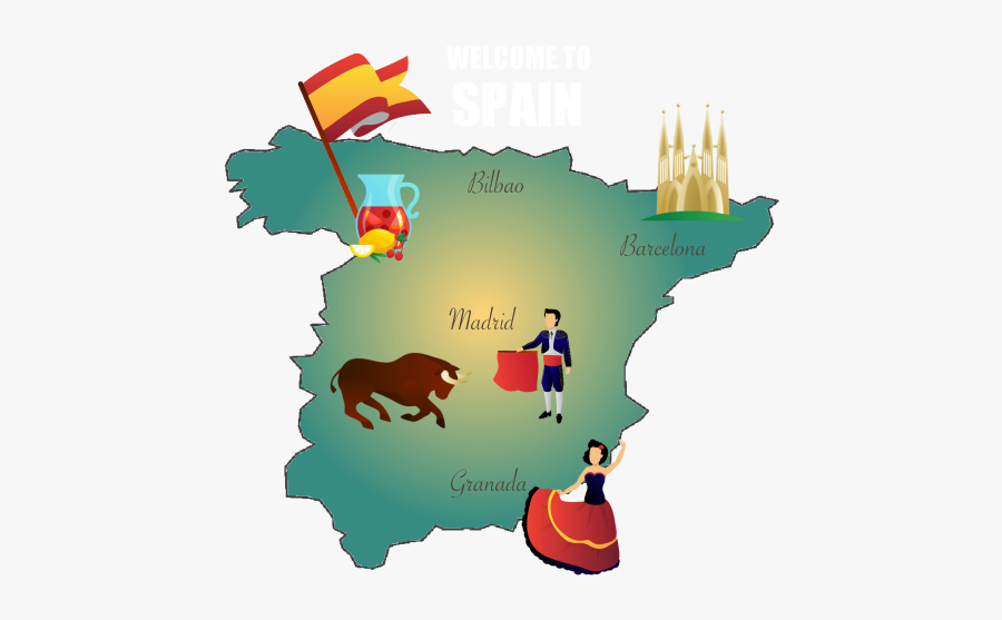 4 - Spain Map Png, Transparent Clipart