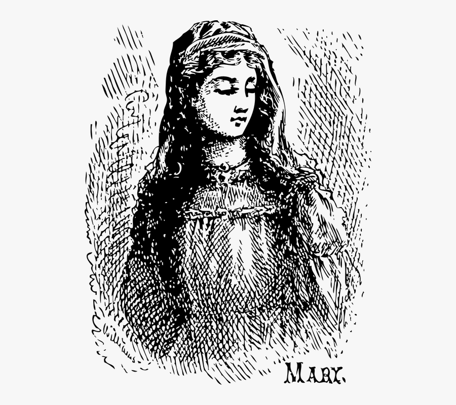 Mary, Lady, Woman, Face, Head, Virgin, Christian - Mary The Adventures Of Tom Sawyer, Transparent Clipart