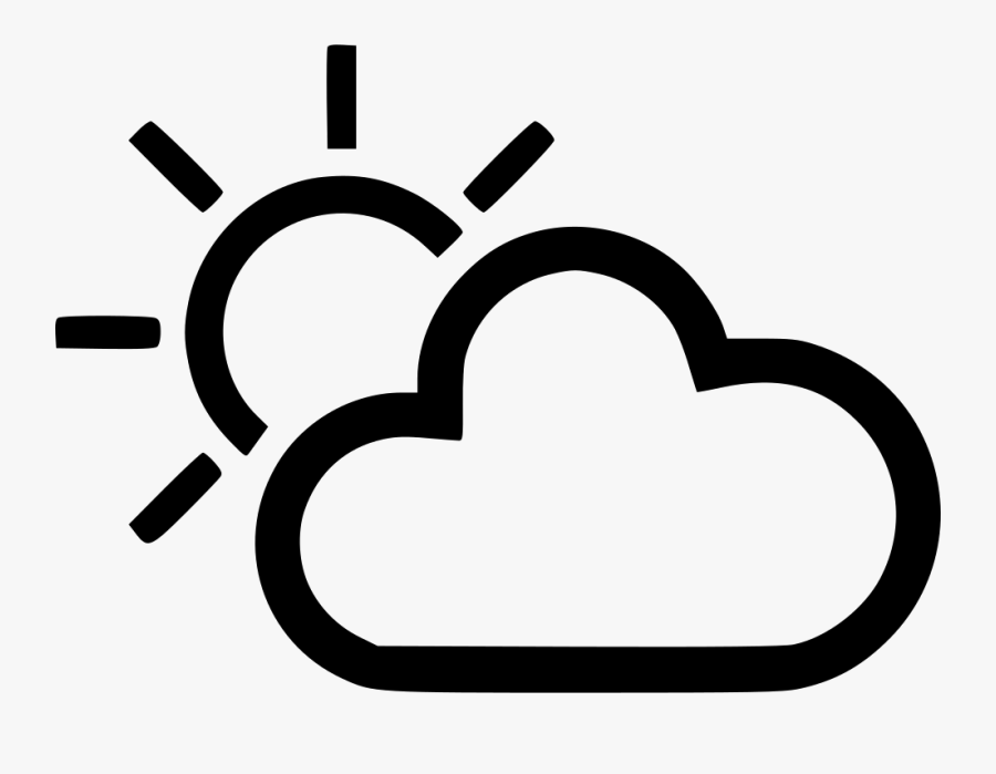 Sunny Weather - Weather Line Icon Png, Transparent Clipart