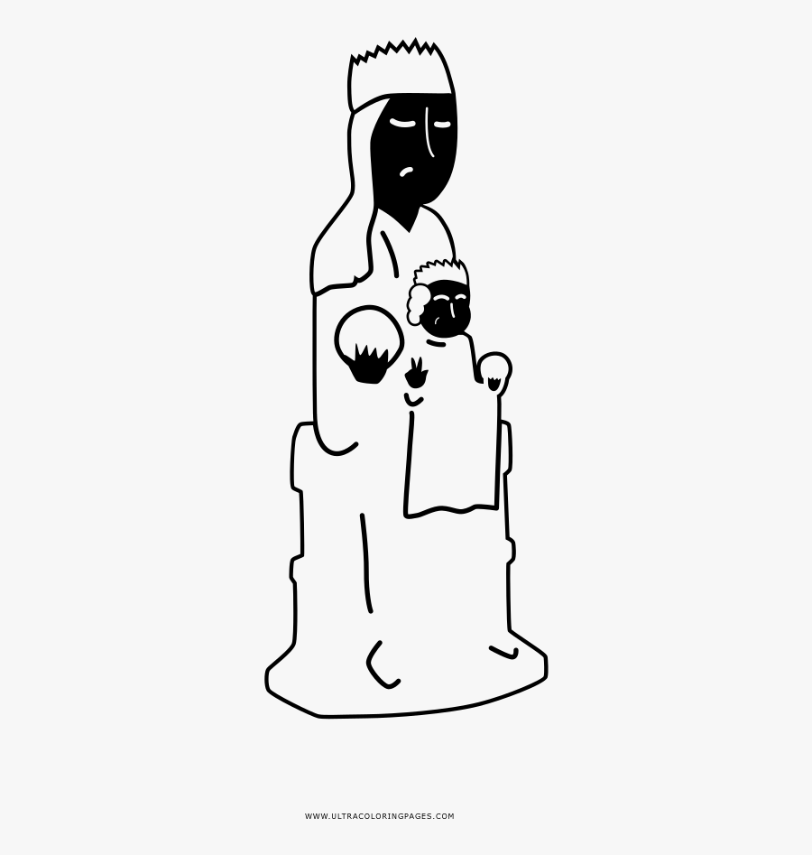 Virgin Mary Coloring Page - Cartoon, Transparent Clipart
