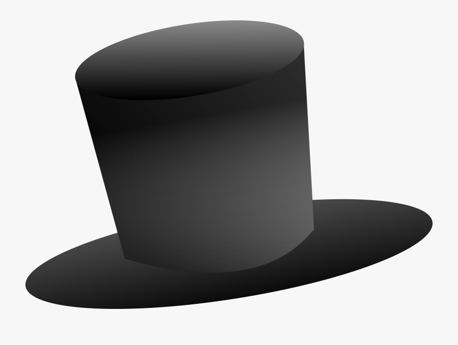 Angle,cylinder,black And White - Top Hat With Transparent Background, Transparent Clipart