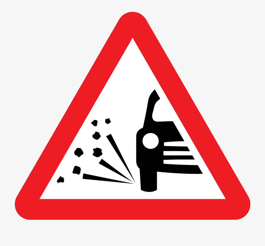 Traffic Sign Loose Gravel, Transparent Clipart
