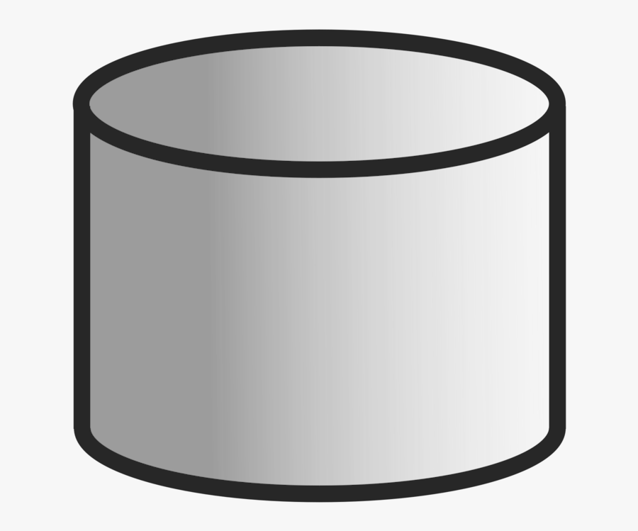 Angle,cylinder,black And White - Database Icon, Transparent Clipart