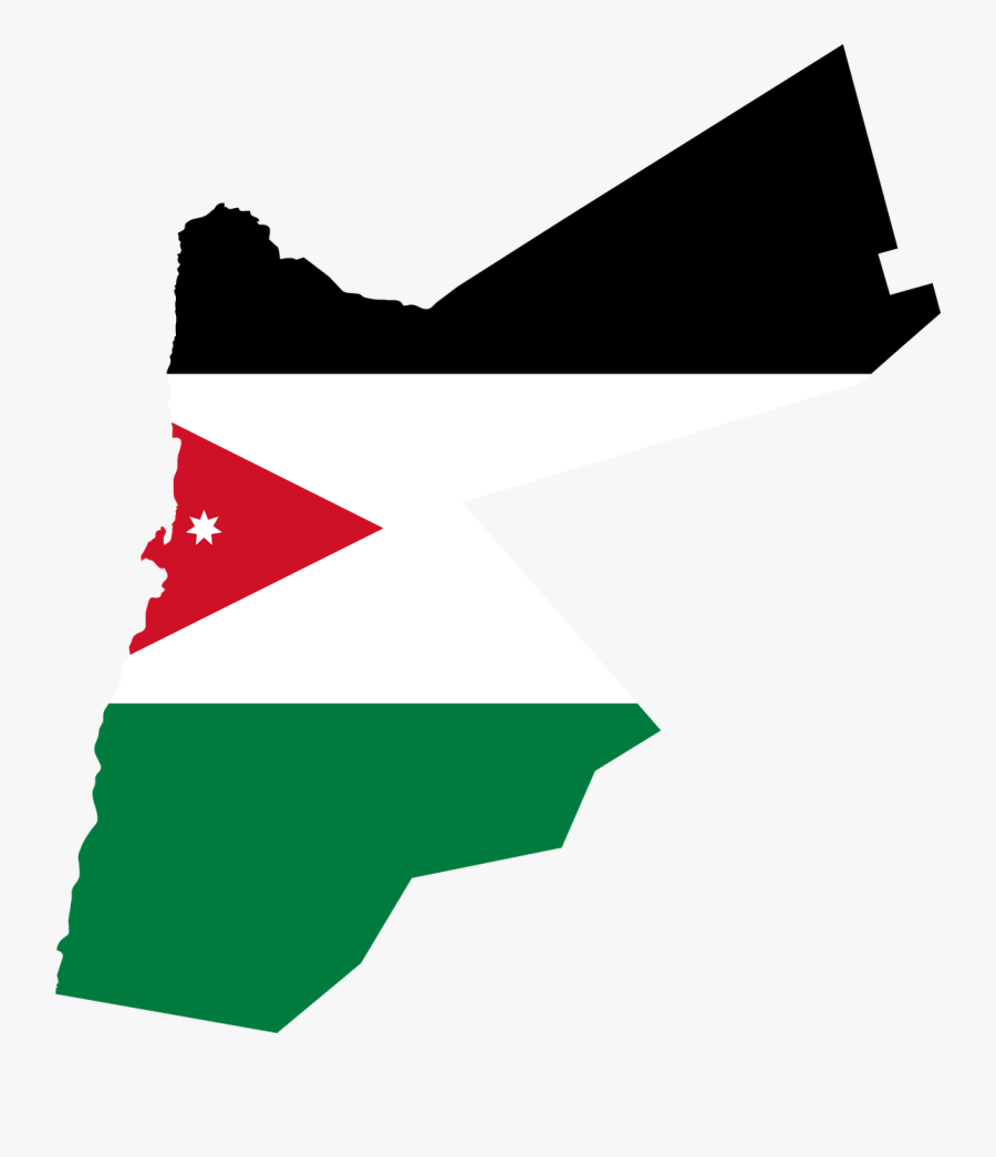Jordan Map - Jordan Country Map Flag, Transparent Clipart