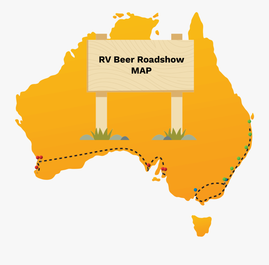 Lallemand Brewing Rv Road Show Map - Real Estate Australia Map, Transparent Clipart