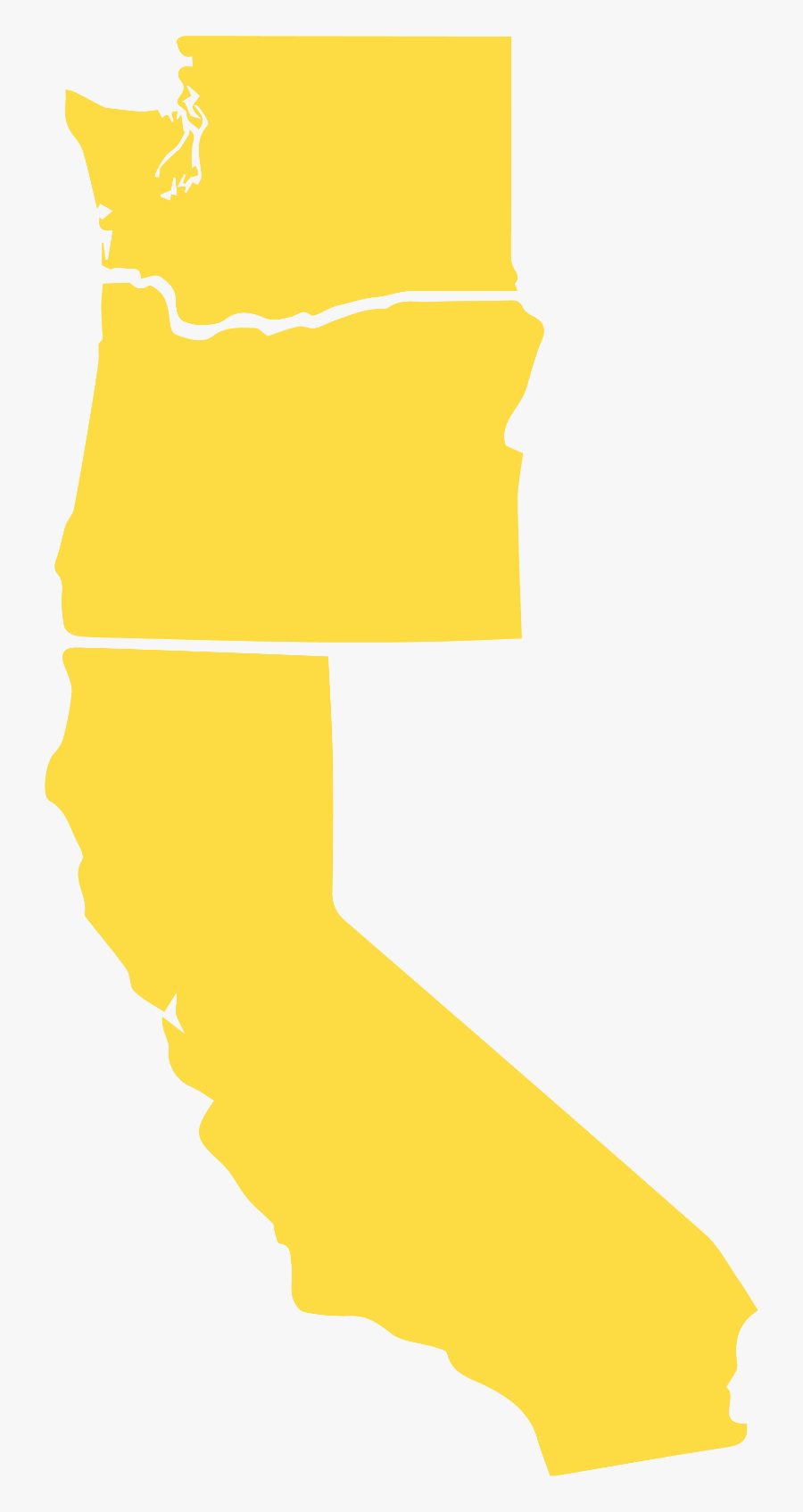 West Coast Map - Illustration, Transparent Clipart