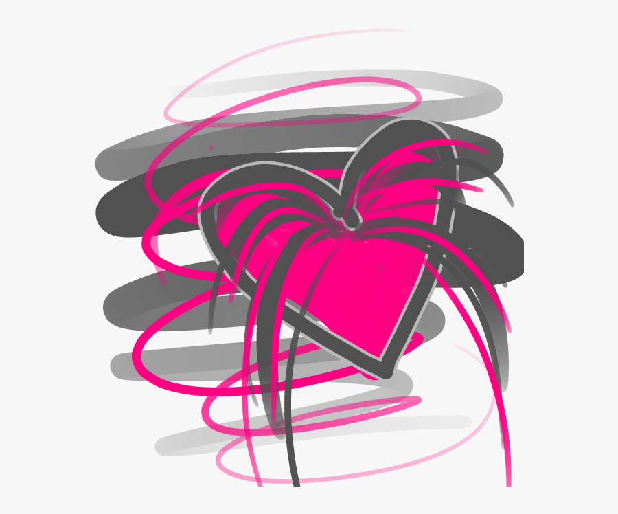 #doodle #scribbles #drawing #love #heart #hotpink #pink - Illustration, Transparent Clipart