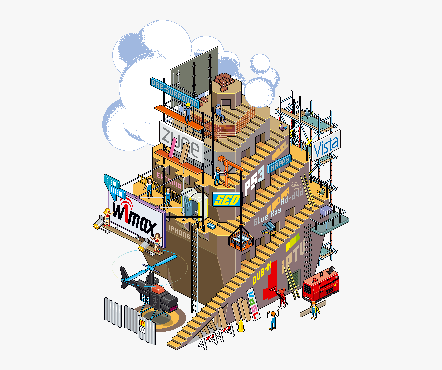 Pt Babeltower 01t - Pixel Art, Transparent Clipart