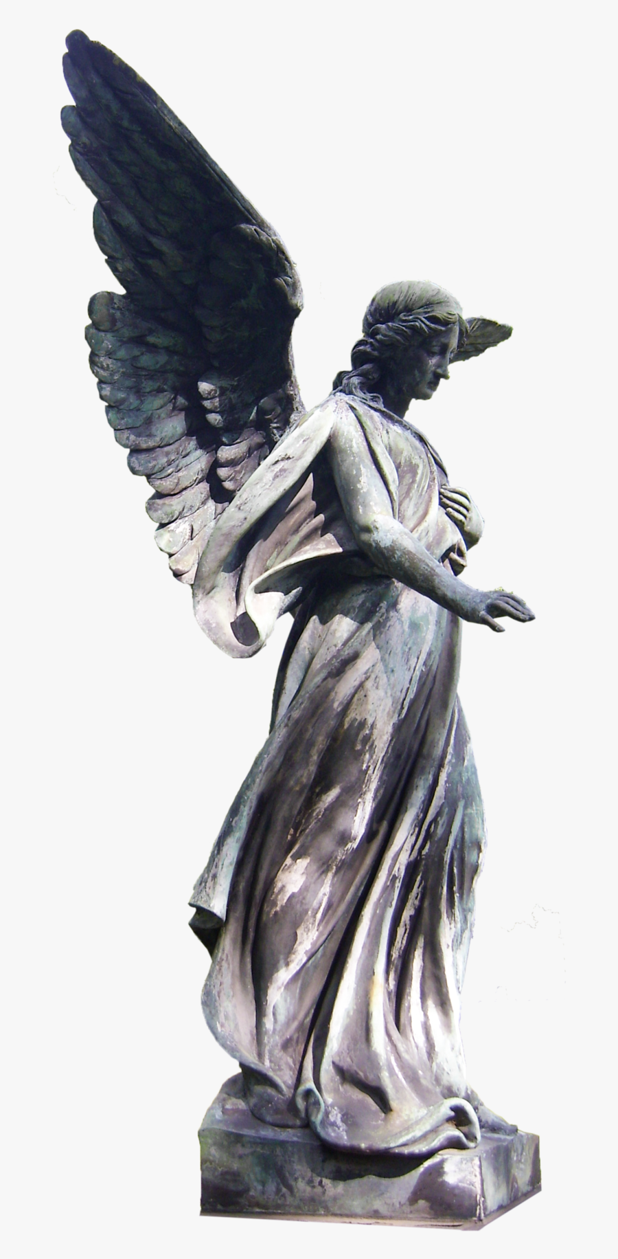 Clip Art Escultura Melancholy - Angel Statue Png, Transparent Clipart