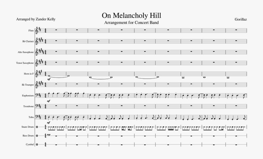 On Melancholy Hill - Melancholy Hill Gorillaz Sheet, Transparent Clipart