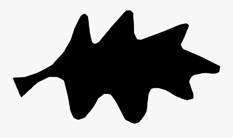 Silhouette Leaf Line Black M, Transparent Clipart