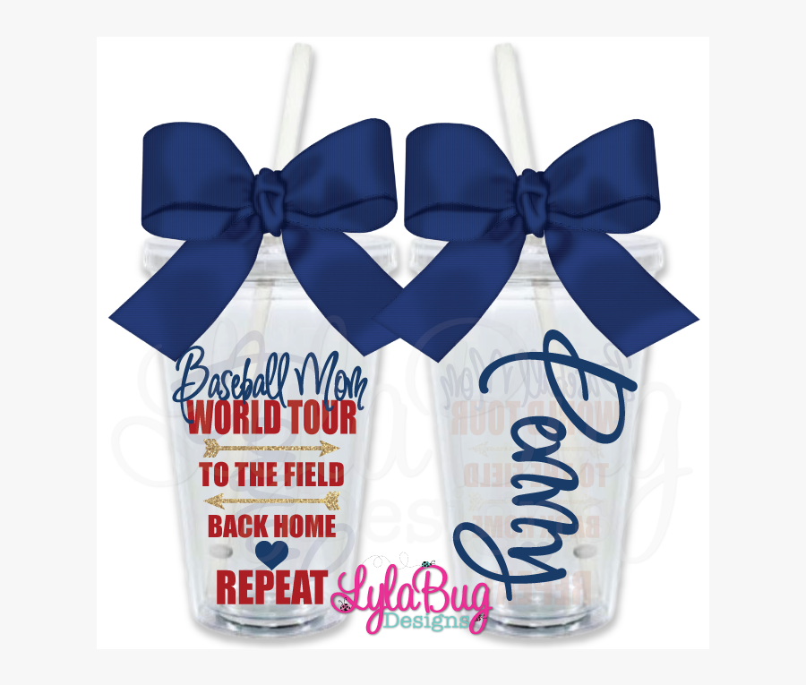 Baseball Mom World Tour Personalized Tumbler - Teacher Appreciation Ideas With Vinyl, Transparent Clipart