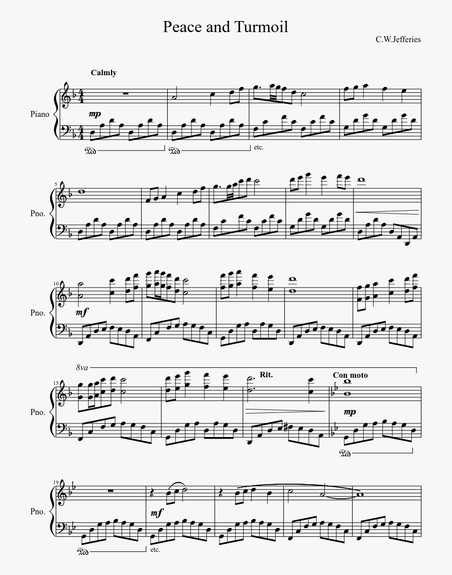 Melancholy Of Love Sheet - Daredevil Theme Sheet Music, Transparent Clipart