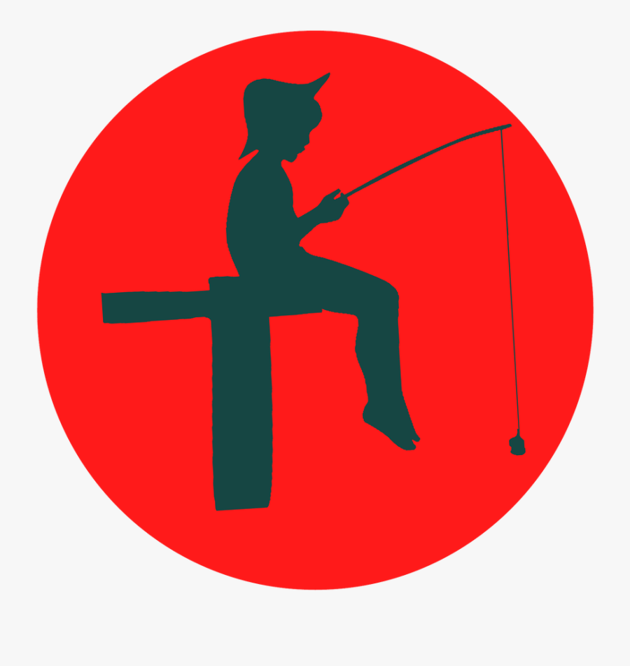 Boy, Fishing, Silhouette, Icon, Logo, Clipart, Sticker - Momoiro Clover Z Logo, Transparent Clipart