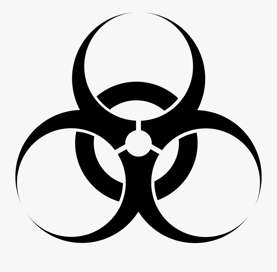 Line Art,emblem,symmetry - Simbolo De Riesgo Biologico, Transparent Clipart