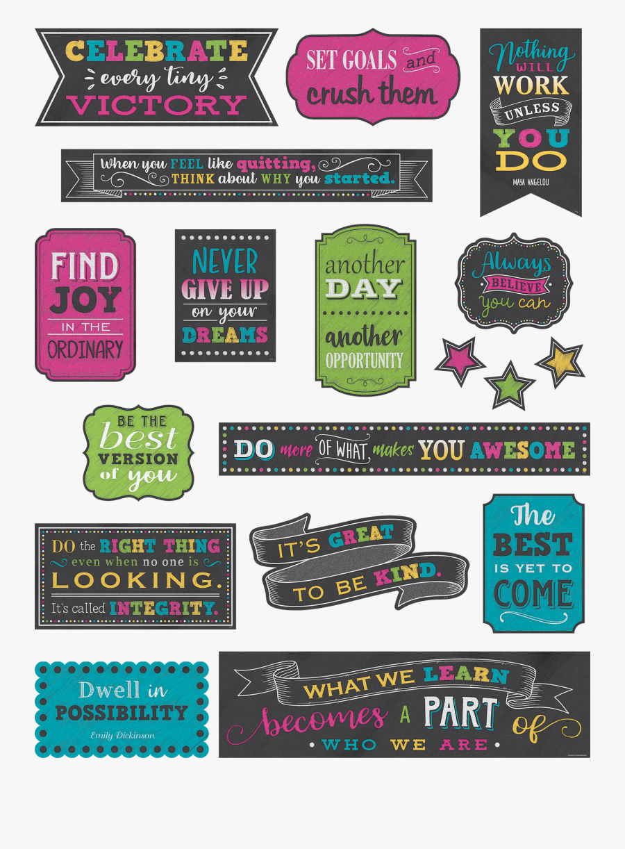 Chalkboard Brights Bulletin Board, Transparent Clipart