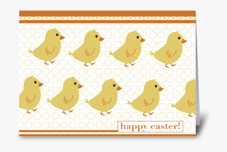 Happy Easter Chicks Greeting Card - Cartoon, Transparent Clipart