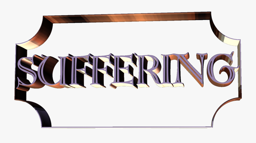 Word Suffering, Transparent Clipart