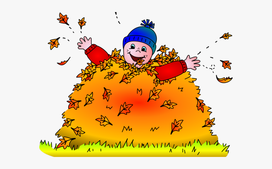 Fall Clipart Child - Jumping In Leaves Clip Art, Transparent Clipart