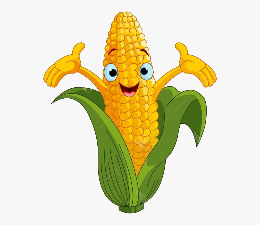 Corn Cliparts For Free Clipart Easy Sweet Transparent - Fruits And Vegetables Cartoon Individual, Transparent Clipart