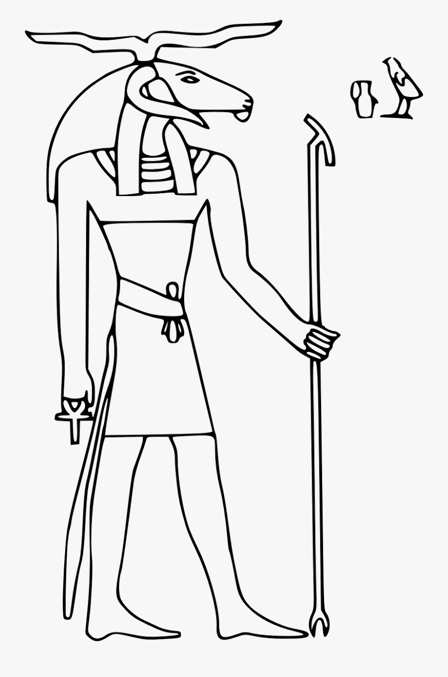 Egypt God Seth Coloring Page, Transparent Clipart