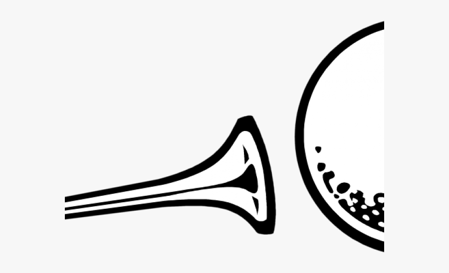 Golf Ball Clipart Tee Outline - Golf Tee Clip Art, Transparent Clipart