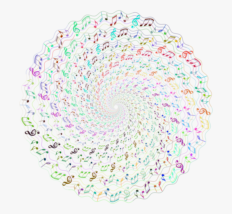 Area,circle,organism - Circle Music Notes Png, Transparent Clipart