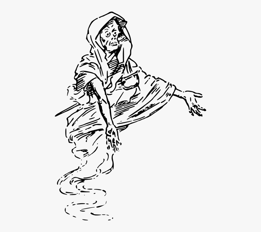 Apparition, Ghost, Ghostly, Halloween And Horror, Haunt - Zjawa Png, Transparent Clipart