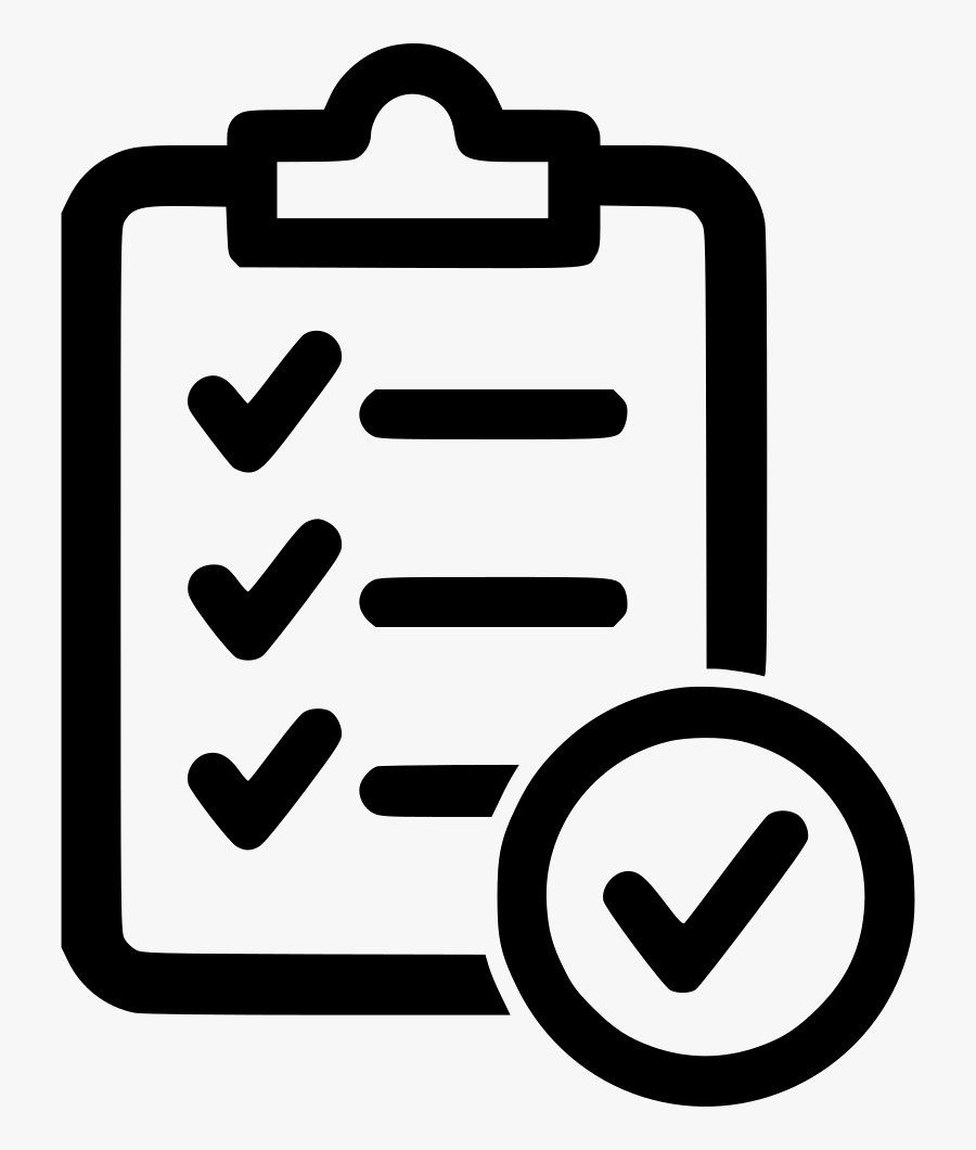 Check Clipboard - Checklist Icon Png, Transparent Clipart