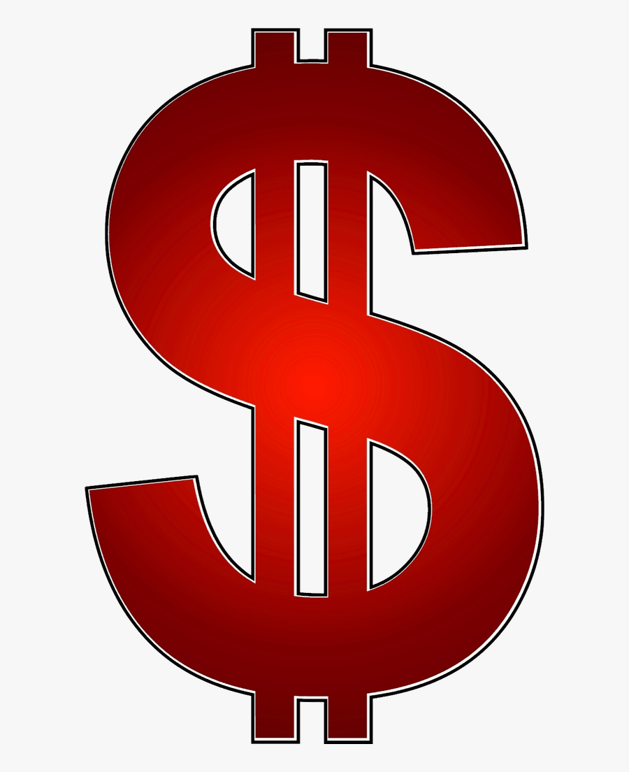 Red Dollar Sign Png, Transparent Clipart