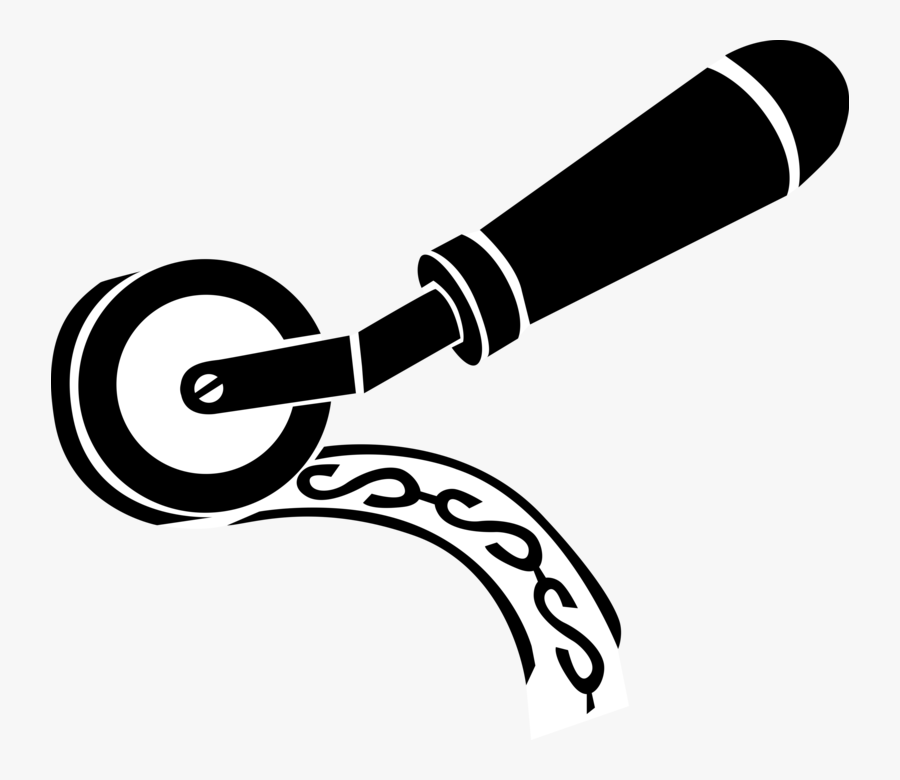 Vector Illustration Of Fine Art Printing Roller Printer - Illustration, Transparent Clipart