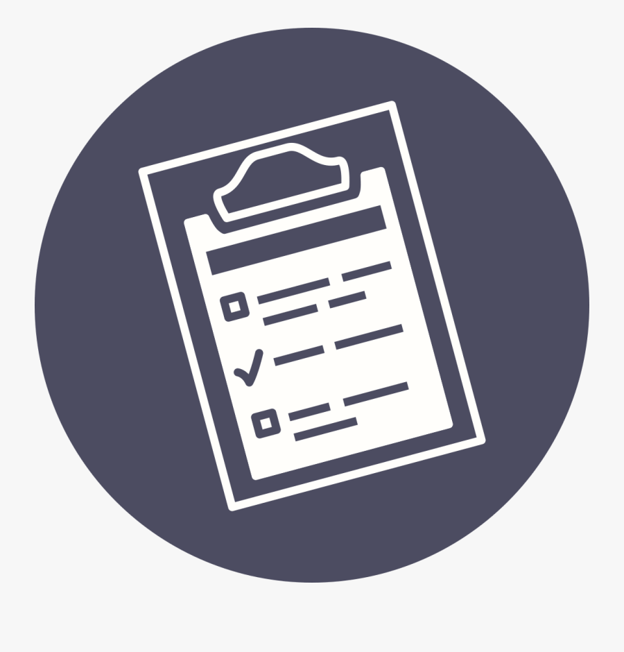Clipboard With Checklist Icon - Illustration, Transparent Clipart