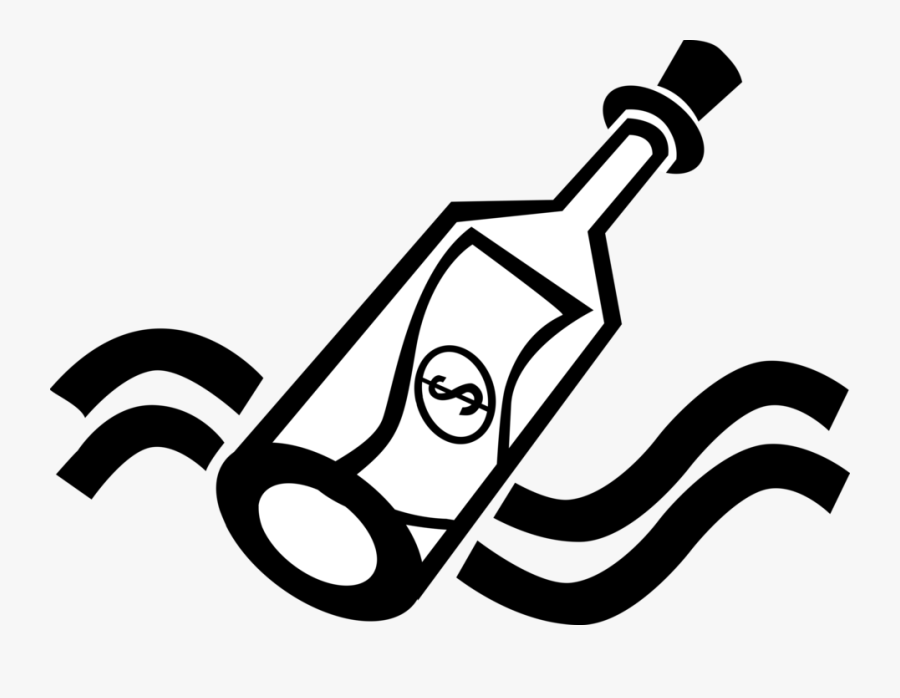 Vector Illustration Of Financial Concept Message In - Line Art, Transparent Clipart