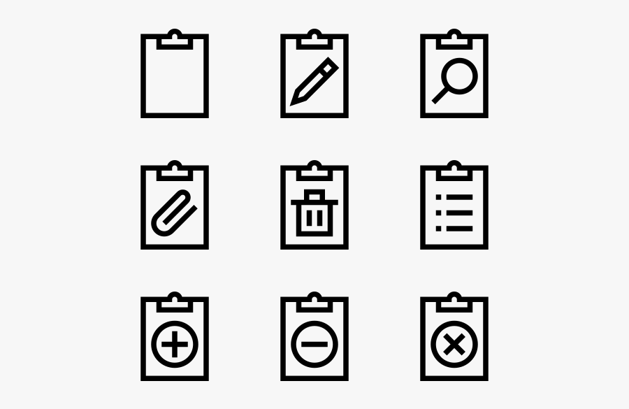 Notes And Tasks - School Line Icon Png, Transparent Clipart