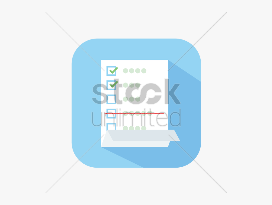 Icon Of A Checklist Vector Image - Graphic Design, Transparent Clipart