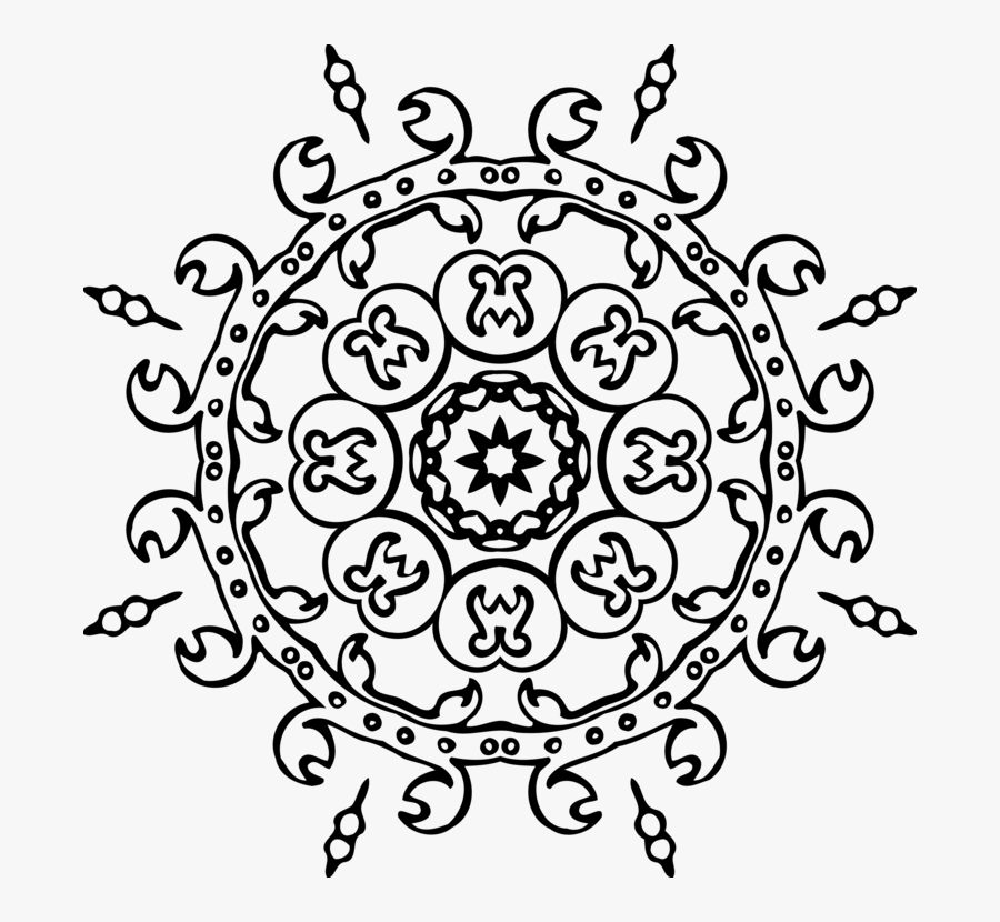 Symmetry,monochrome Photography,text - Circle, Transparent Clipart