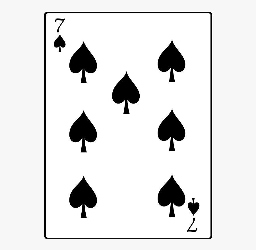 7 Of Spades - Black 8 Of Spades, Transparent Clipart