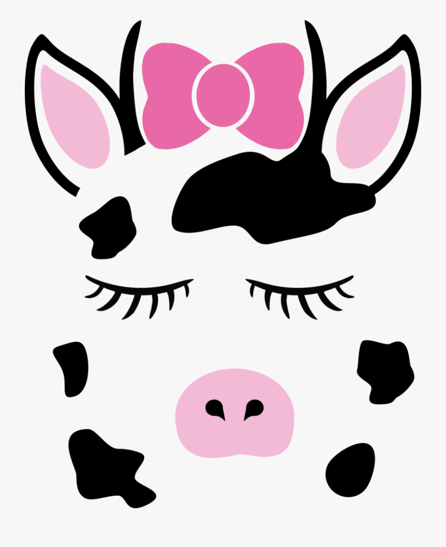Cute Animal Face Vinyl Decals - Cow Face Svg Free, Transparent Clipart