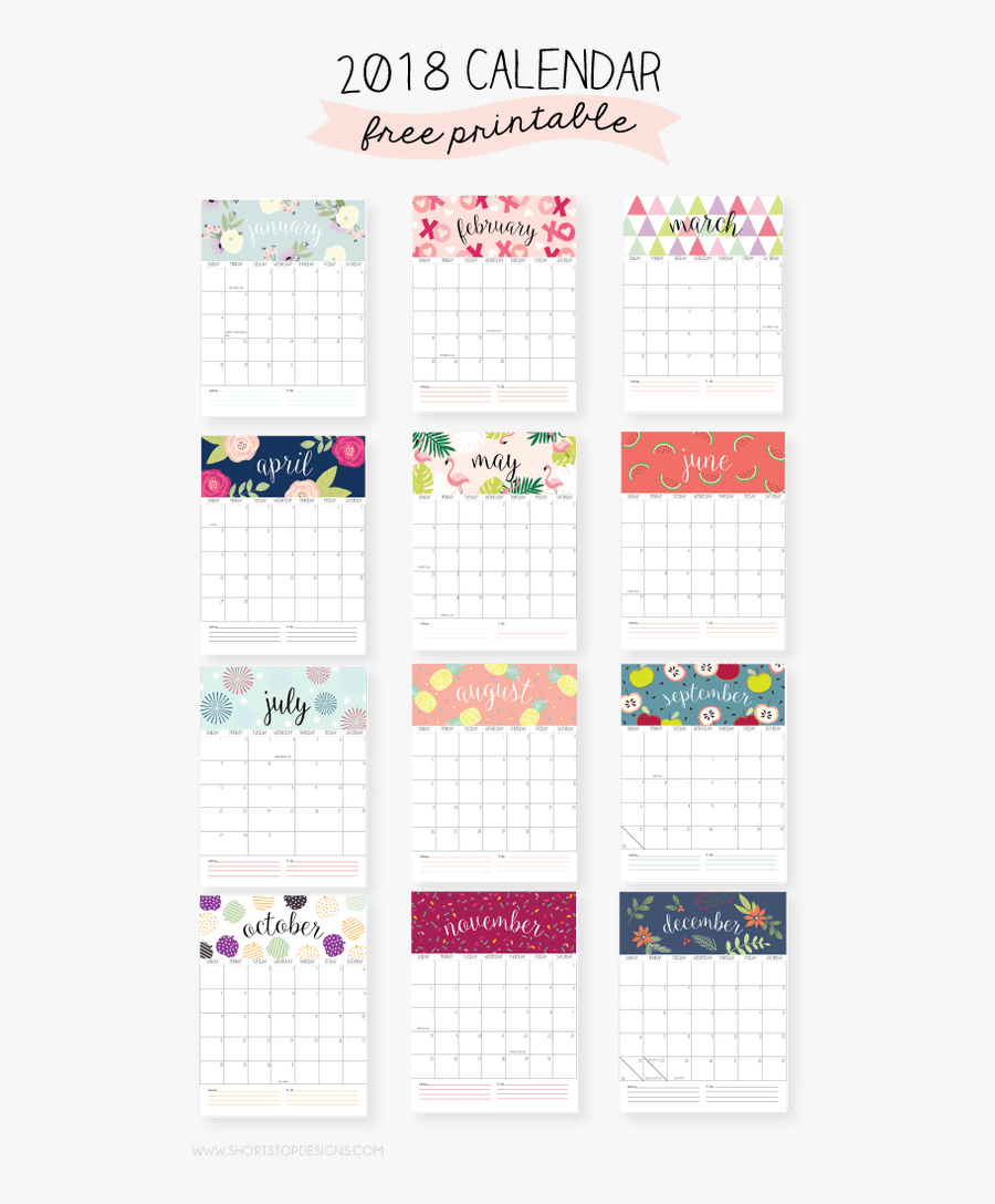 Clip Art 2016 Funny Calendars - Printable Calendar Bullet Journal 2019 2020, Transparent Clipart