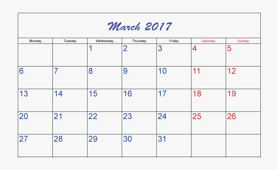 Tumblr March 2017 Calendar - 2011 Calendar, Transparent Clipart