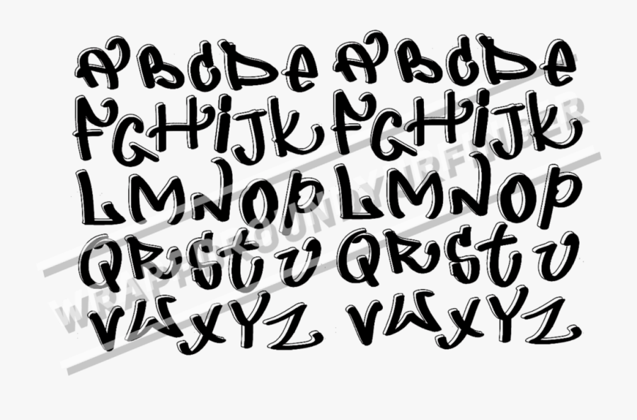 Bold Background Wrappdroundyurfinger Cool Graffiti - Cool Graffiti Fonts Alphabet, Transparent Clipart