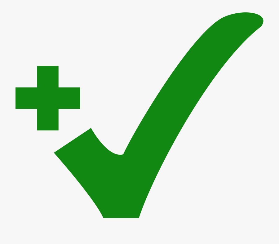 Check Clipart Cross - Green Check Plus, Transparent Clipart