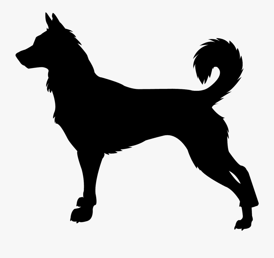 Silhouette Dog, Transparent Clipart